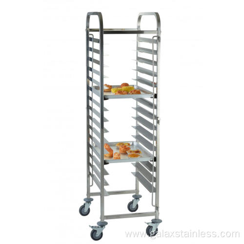 Bakery Pan Ttrolley L Shape SS304 Stainless Steel Square Tubes Bakery Pan Trolley Manufactory